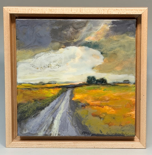 "COMING LIGHT" ORIGINAL ENCAUSTIC/FRAMED