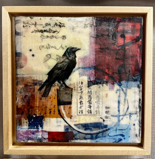 "CONTEMPLATION" ORIGINAL ENCAUSTIC PAINTING/FRAMED