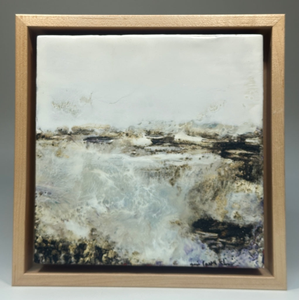 "MISTY RAIN" ORIGINAL ENCAUSTIC/FRAMED