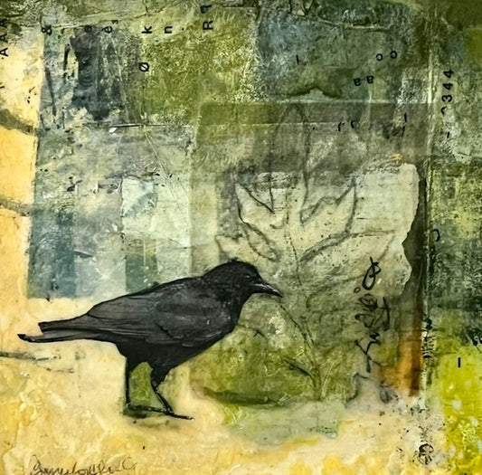 "FOREST BATHING" ORIGINAL ENCAUSTIC PAINTING/FRAMED