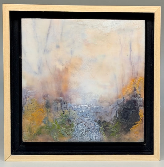 "FOREST WHISPERS" ORIGINAL ENCAUSTIC/FRAMED