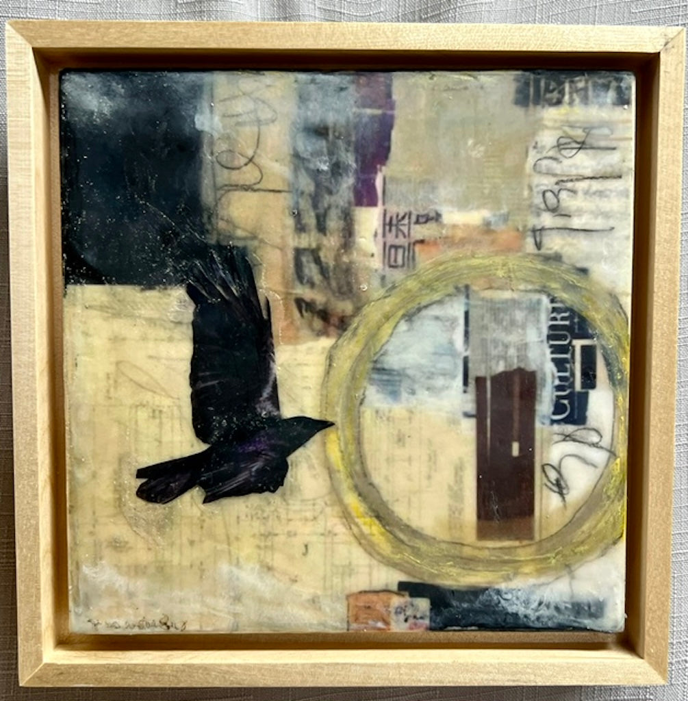 "INTO THE LIGHT" ORIGINAL ENCAUSTIC PAINTING/FRAMED
