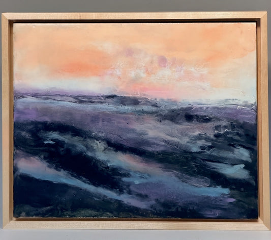 "RIVER MIST" DIPTYCH ORIGINAL ENCAUSTIC/FRAMED