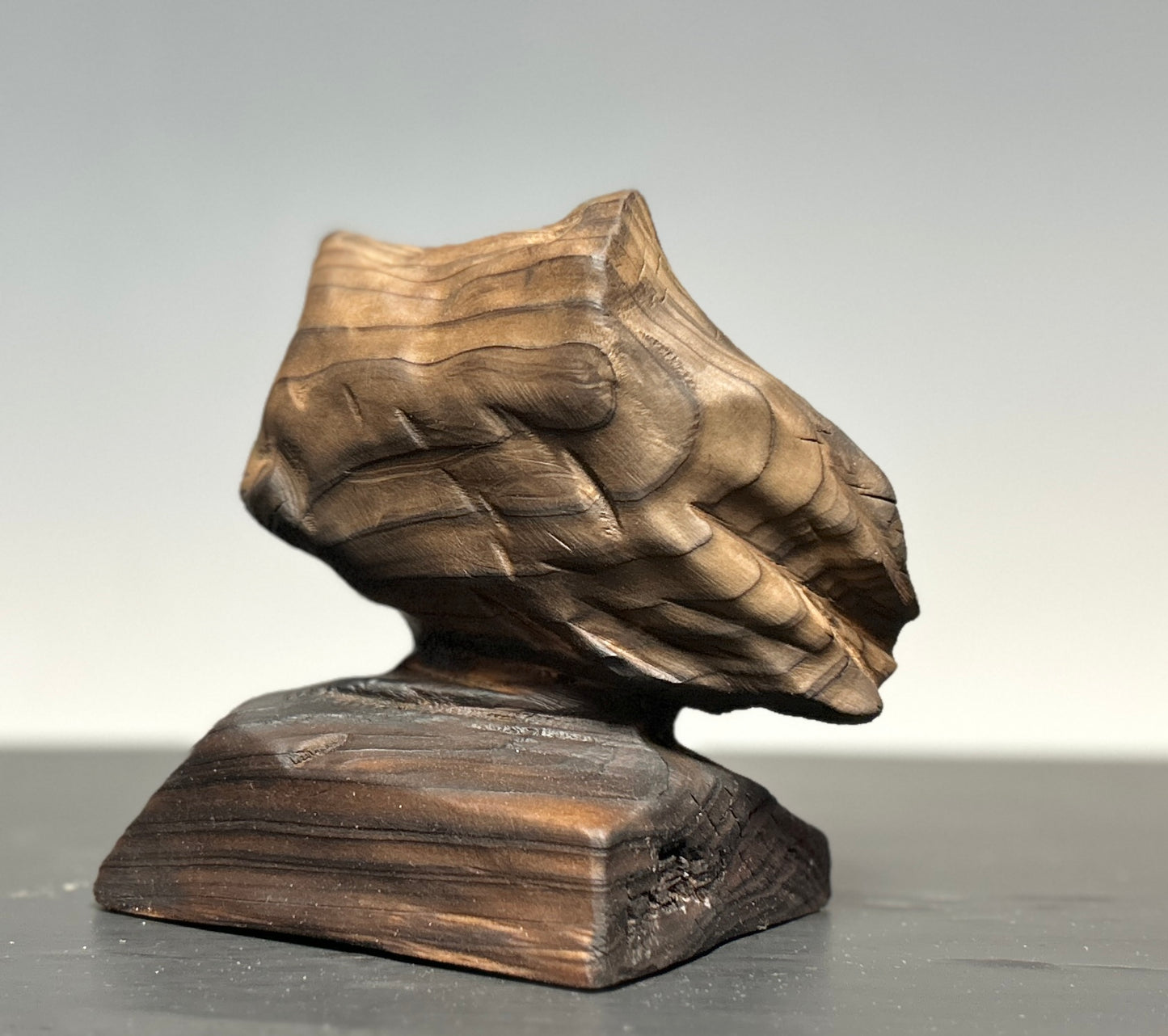 "GENEVIEVE" HAND CARVED WOOD SCULPTURE