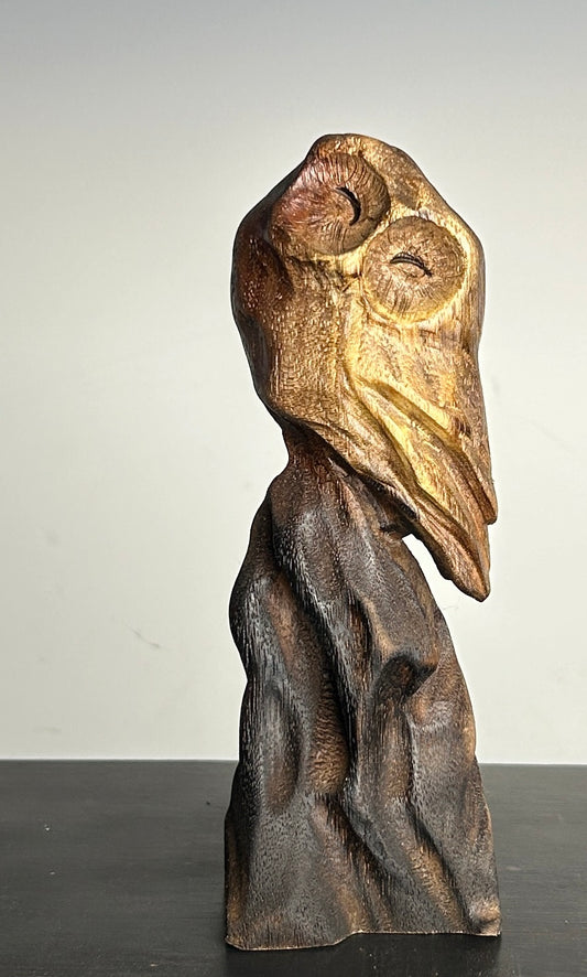 "GLIMMER" HAND CARVED WOOD SCULPTURE
