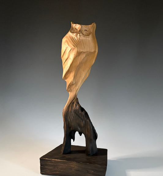 "GLIMMERS OF DAWN" HAND CARVED WESTERN REDCEDAR SCULPTURE