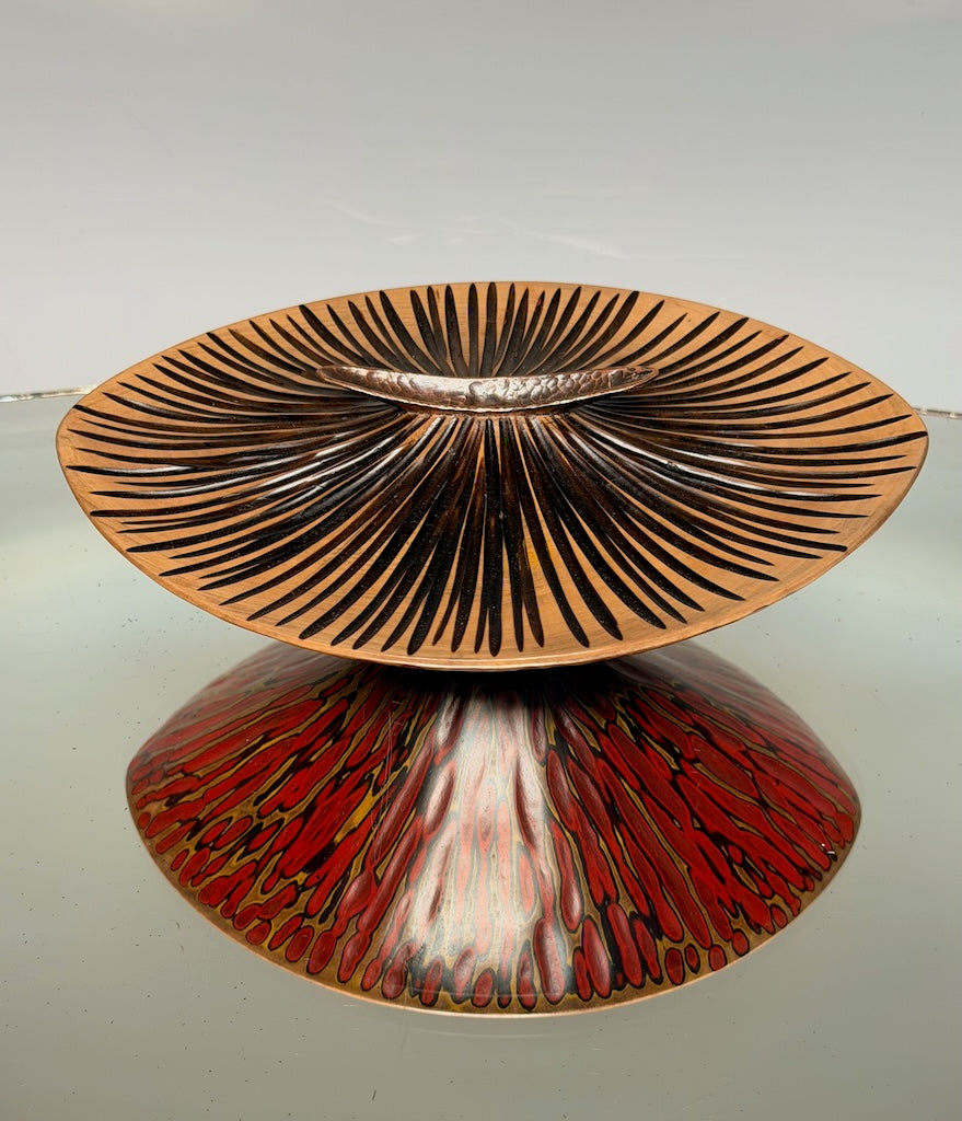 "FLASH POINT" MIXED MEDIA WOOD SCULPTURE