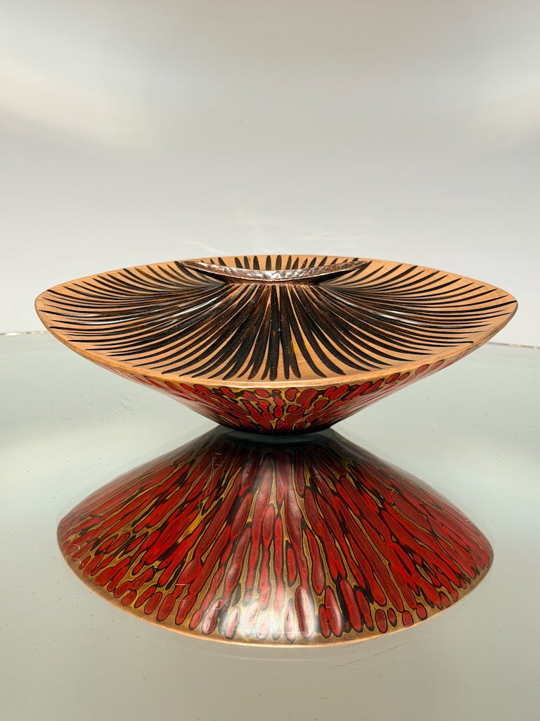 "FLASH POINT" MIXED MEDIA WOOD SCULPTURE