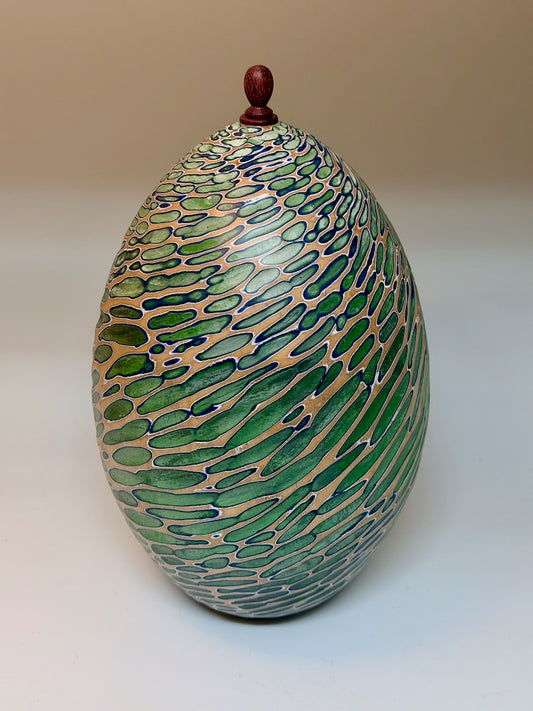 "GATHERING STORM" MIXED MEDIA WOOD SCULPTURE HVG885