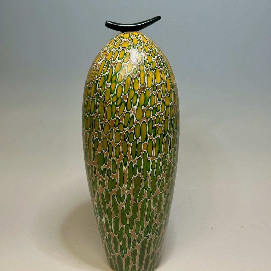 "LITTLE TART" MIXED MEDIA WOOD SCULPTURE HVG826