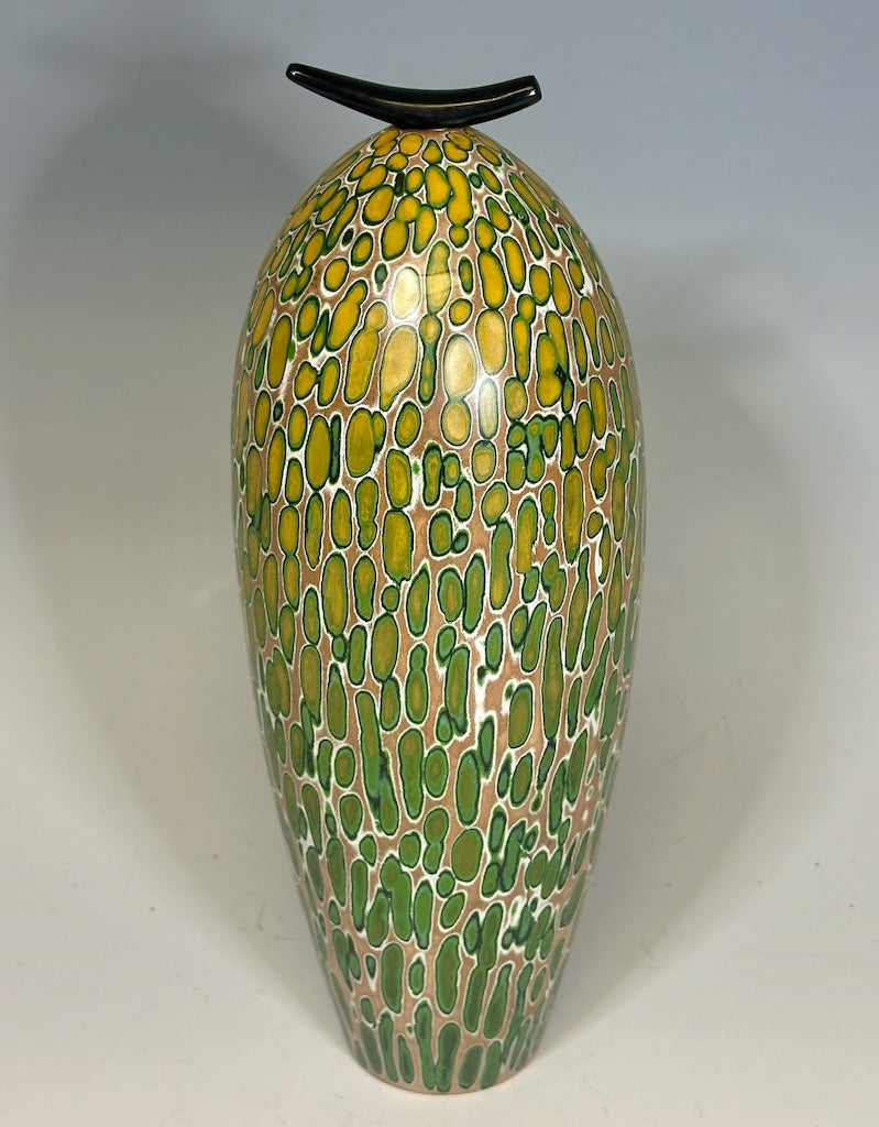 "LITTLE TART" MIXED MEDIA WOOD SCULPTURE HVG826