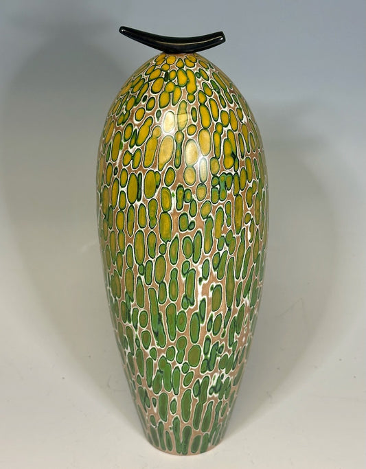 "LITTLE TART" MIXED MEDIA WOOD SCULPTURE HVG826