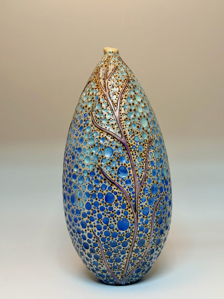 "SILENT REALM" MIXED MEDIA WOOD SCULPTURE