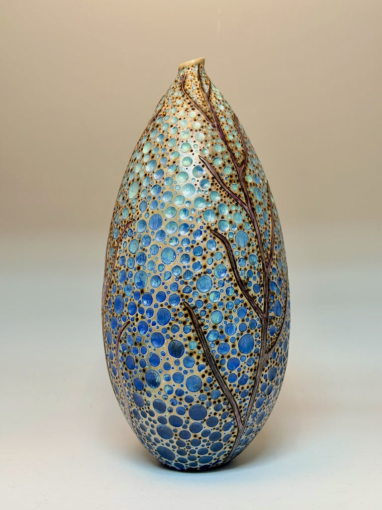 "SILENT REALM" MIXED MEDIA WOOD SCULPTURE