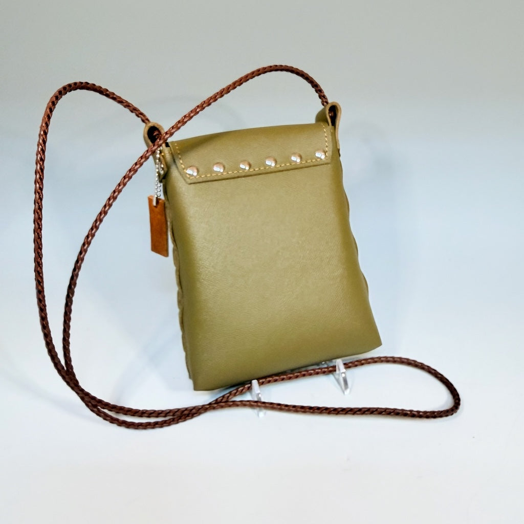 LODEN LEATHER PHONE BAG WITH FLAP - II356