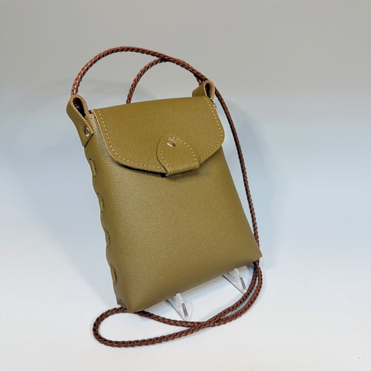 LODEN LEATHER PHONE BAG WITH FLAP - II356