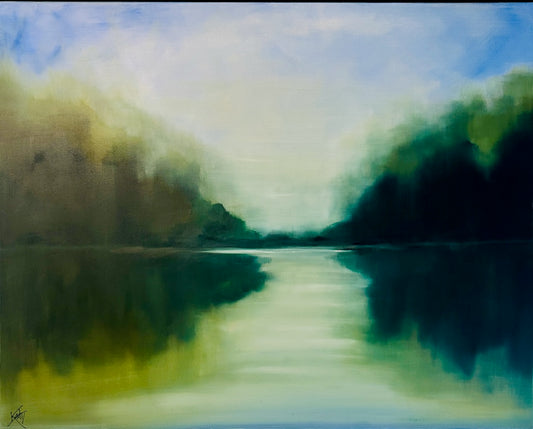 "FLOAT" ORIGINAL OIL PAINTING ON CANVAS/FRAMED