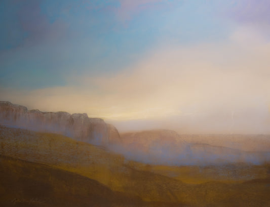 "THE SURGE OF LIGHT" ORIGINAL PASTEL/FRAMED