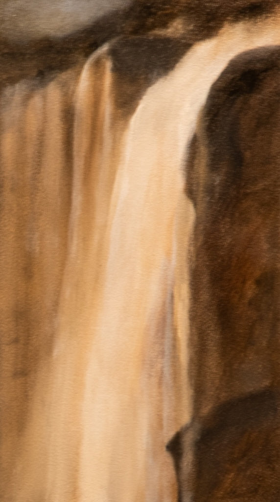 "FALLING WATER" ORIGINAL OIL ON PANEL/FRAMED