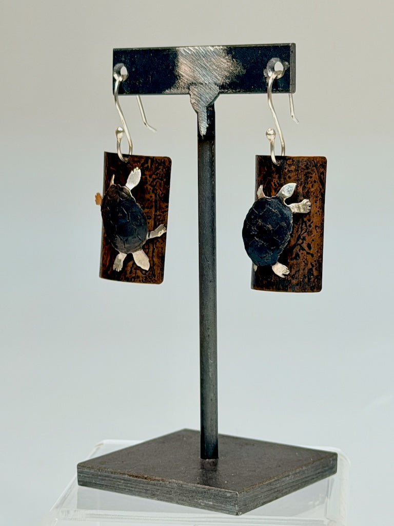 ARTS AND CRAFTS INSPIRED TURTLE EARRINGS JH149