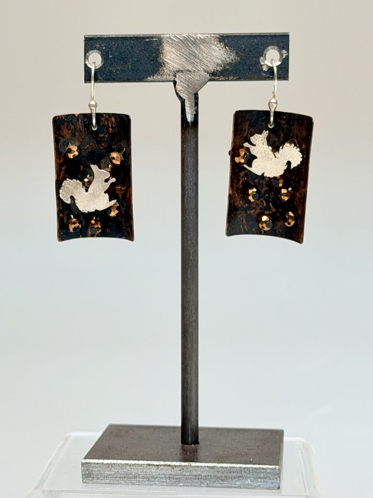 ARTS AND CRAFTS INSPIRED SQUIRREL EARRINGS JH150