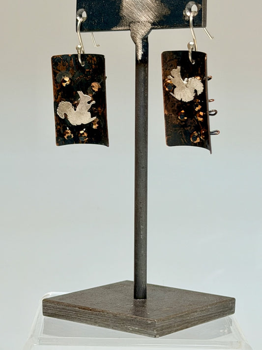 ARTS AND CRAFTS INSPIRED SQUIRREL EARRINGS JH150