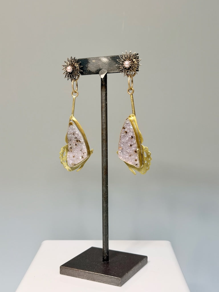DOLLY PARTON TRIBUTE "DRUZY BUTTERFLY" EARRINGS JH174