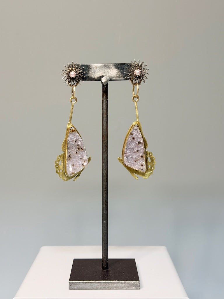 DOLLY PARTON TRIBUTE "DRUZY BUTTERFLY" EARRINGS JH174