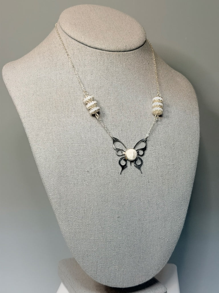 DOLLY PARTON TRIBUTE "STEEL (MAGNOLIA) BUTTERFLY" NECKLACE JH177