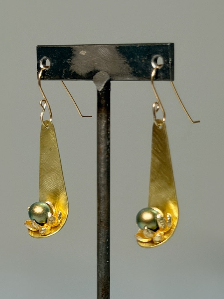 "GREEN BLOSSOMS" EARRINGS JH181