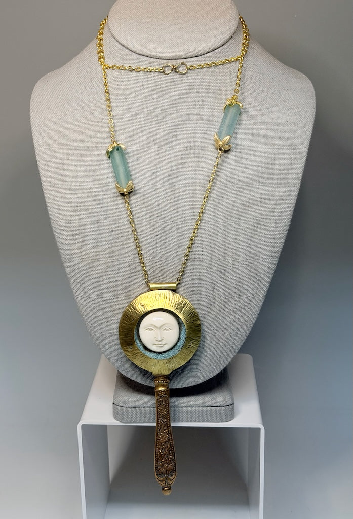 "SEEK THE BEAUTY WITHIN" STATEMENT NECKLACE JH182