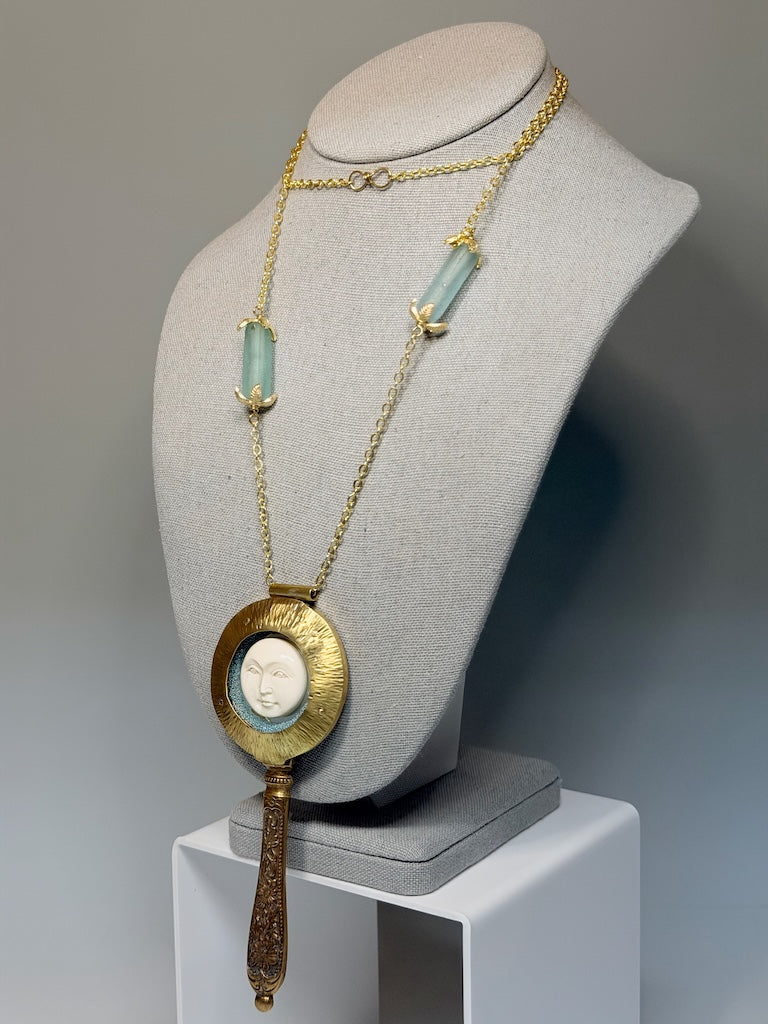 "SEEK THE BEAUTY WITHIN" STATEMENT NECKLACE JH182