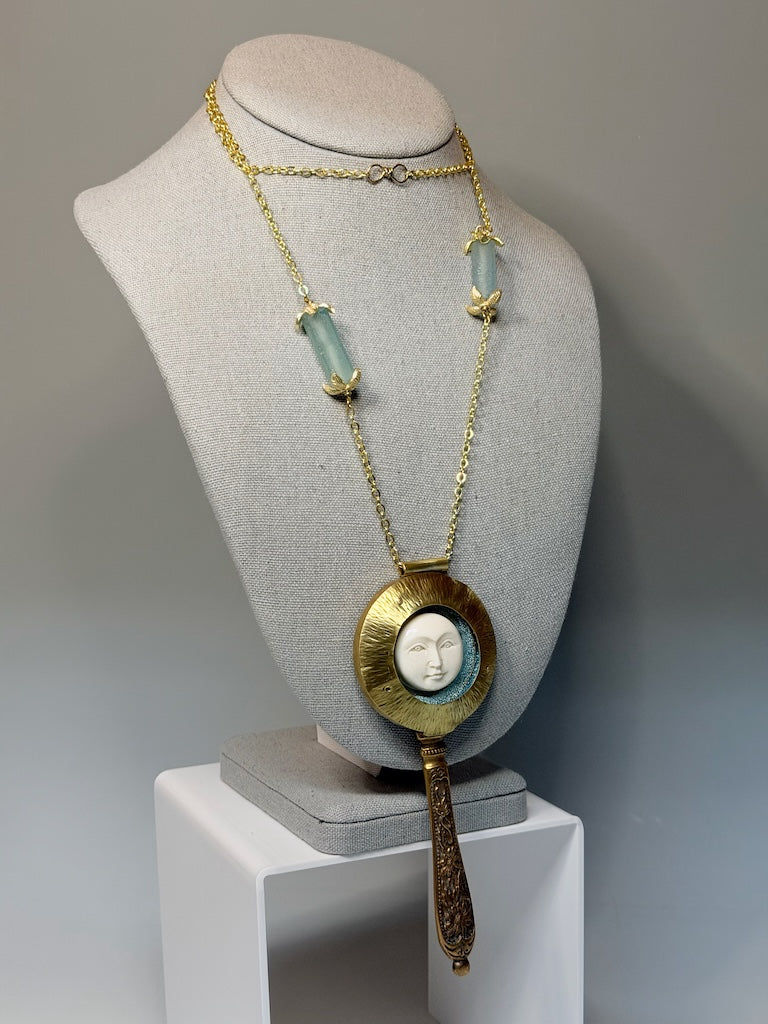 "SEEK THE BEAUTY WITHIN" STATEMENT NECKLACE JH182