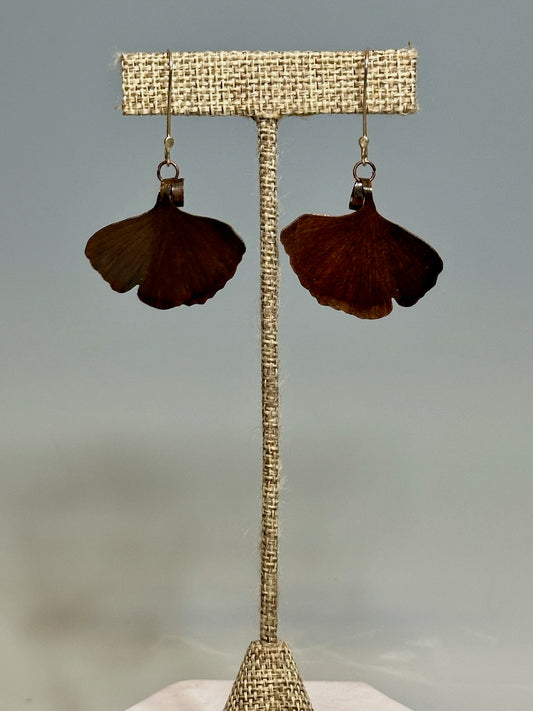 GINKO COPPER RESILIENCE EARRINGS WITH STERLING SILVER WIRES JH35
