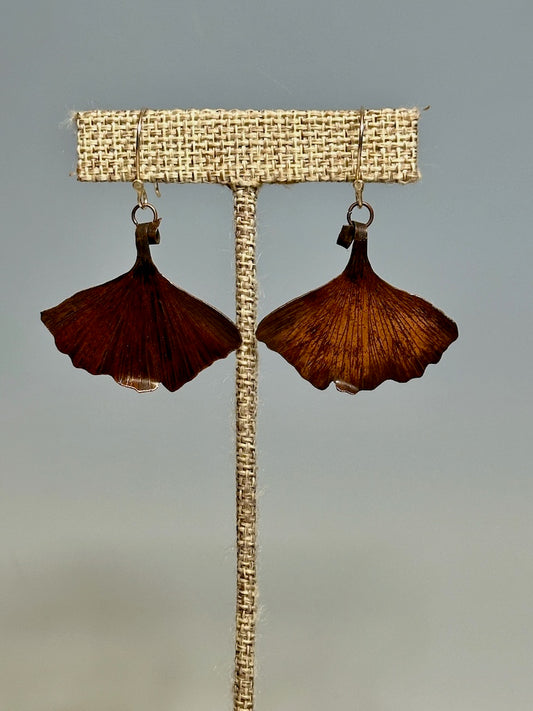 GINKO COPPER RESILIENCE EARRINGS WITH STERLING SILVER WIRES JH37