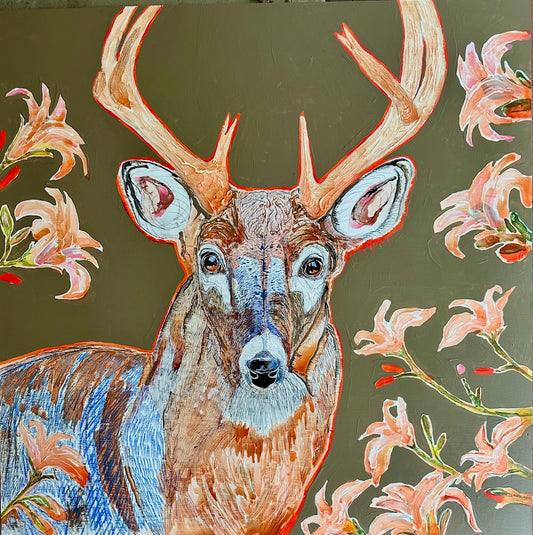 "ELEGANCE IN THE MOMENT" ORIGINAL MIXED MEDIA ON BOARD