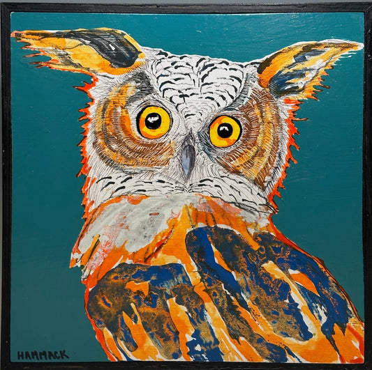 "TAKING A MOMENT" Original Mixed Media Painting on Board/Framed