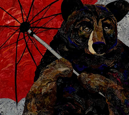 "UMBRELLA BEAR" FIBER FUSION WALL HANGING