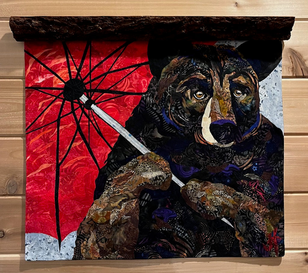 "UMBRELLA BEAR" FIBER FUSION WALL HANGING