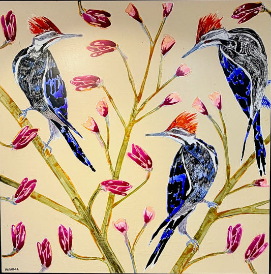 "WIDER CIRCLE" ORIGINAL MIXED MEDIA ON BOARD