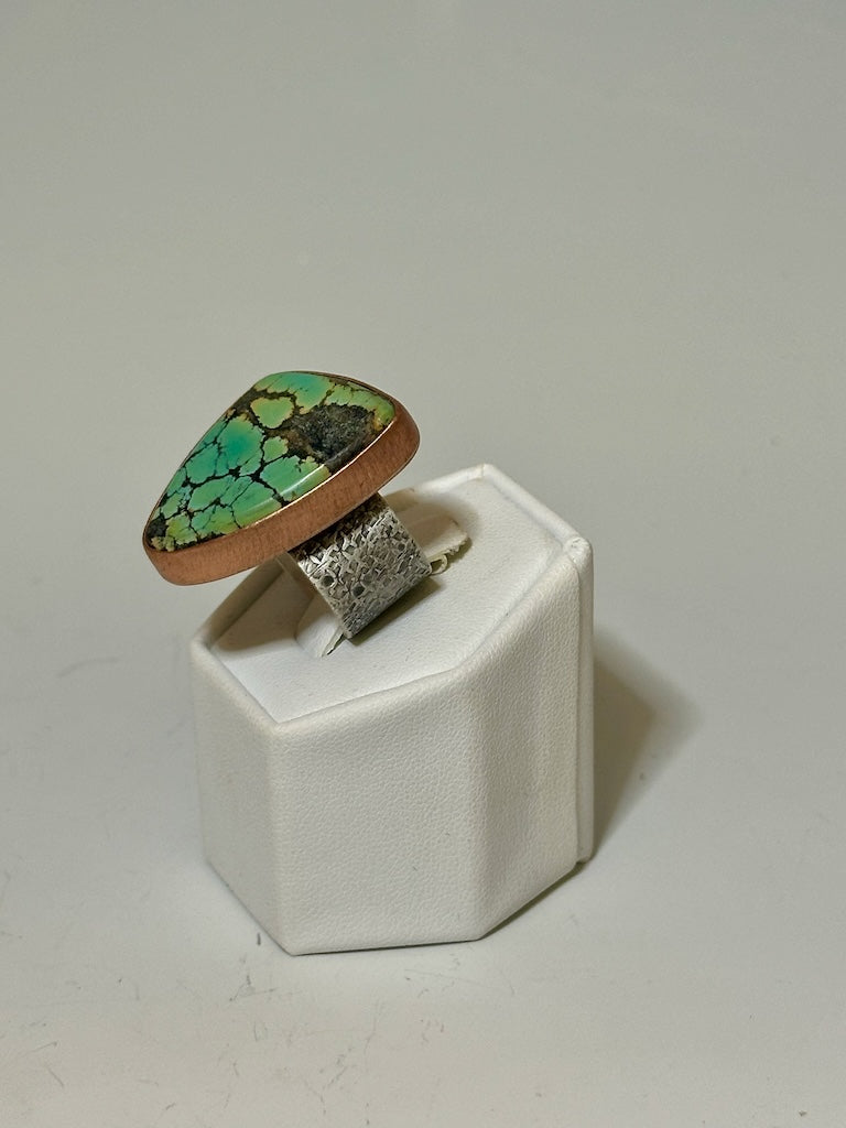 QINGU TURQUOISE RUSTIC RING JK120