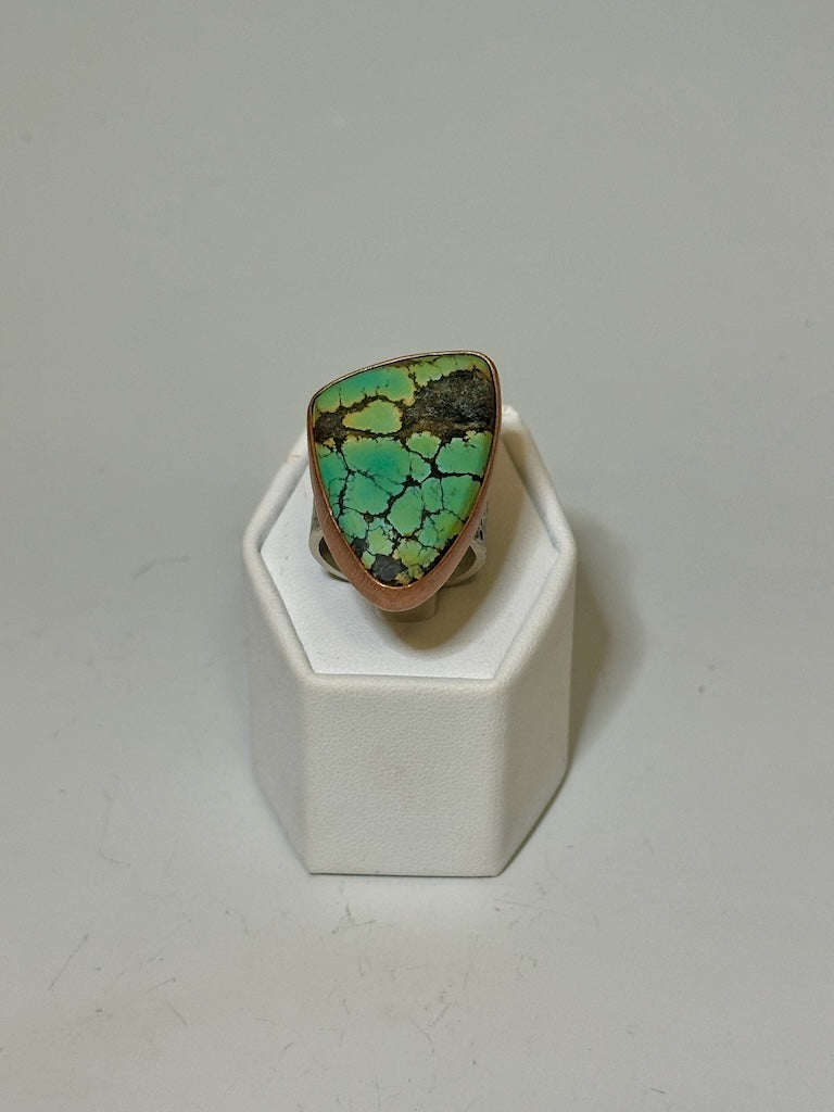 QINGU TURQUOISE RUSTIC RING JK120