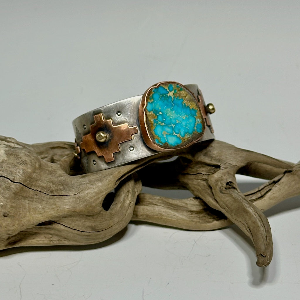 SONORA PEAK TURQUOISE NATIVE CUFF JK186