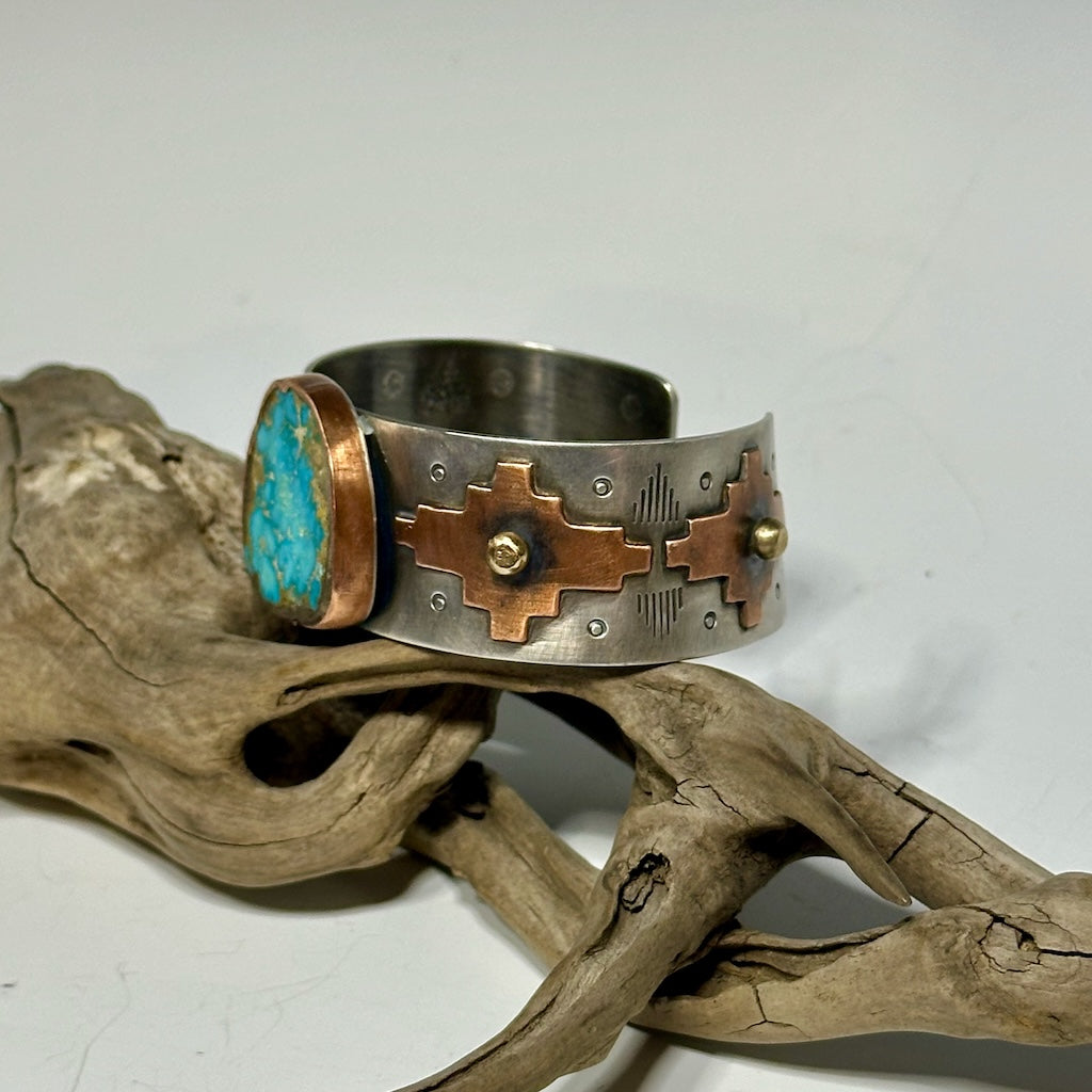 SONORA PEAK TURQUOISE NATIVE CUFF JK186