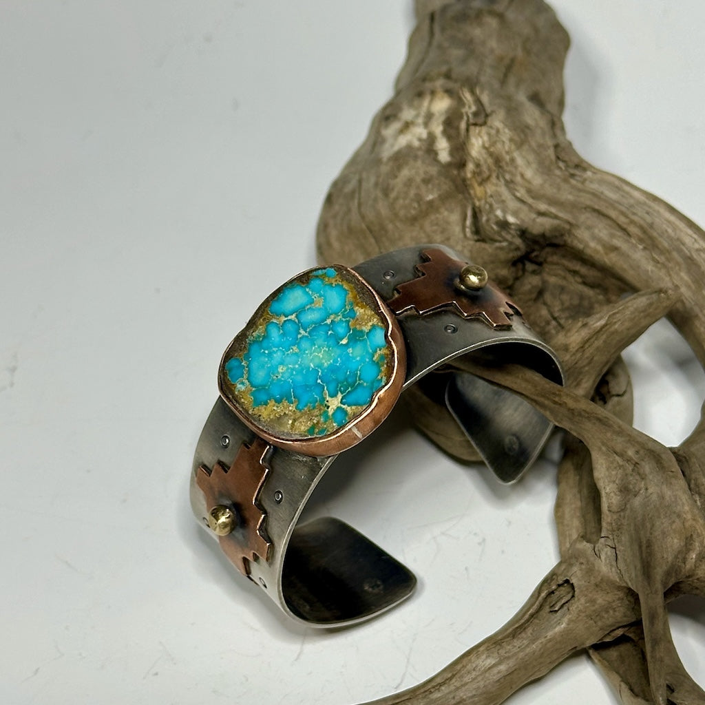 SONORA PEAK TURQUOISE NATIVE CUFF JK186