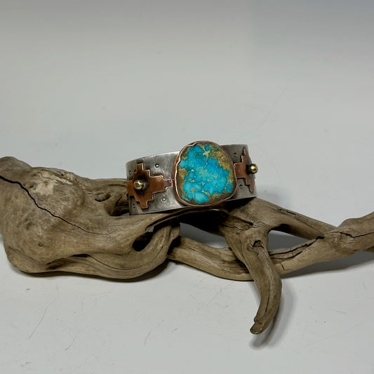 SONORA PEAK TURQUOISE NATIVE CUFF JK186