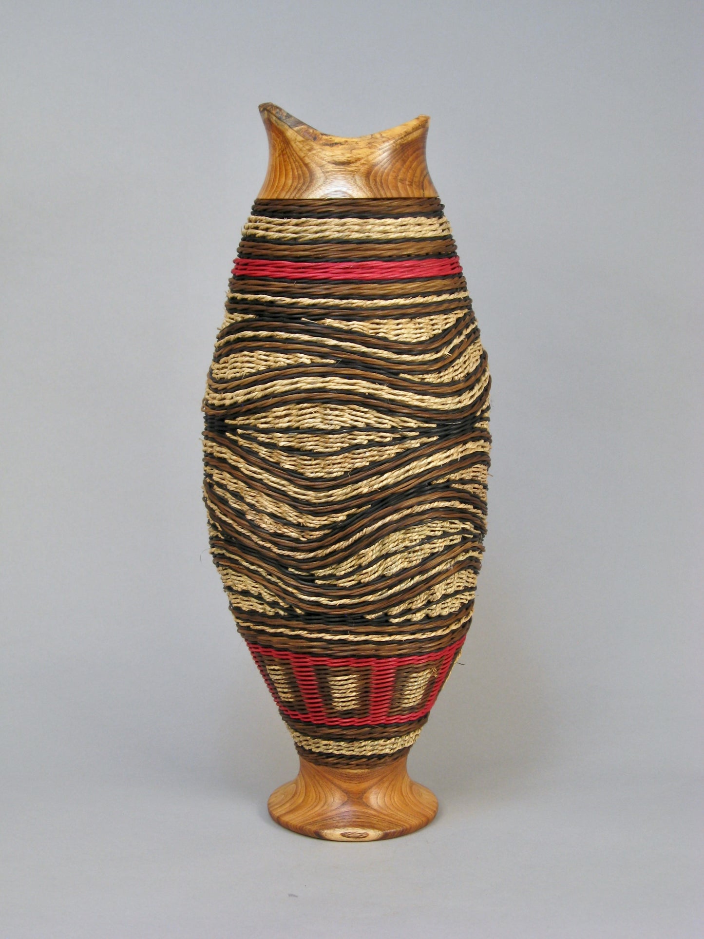 NEW RIVERS MIXED MEDIA BASKET WITH MIMOSA TOP AND BASE