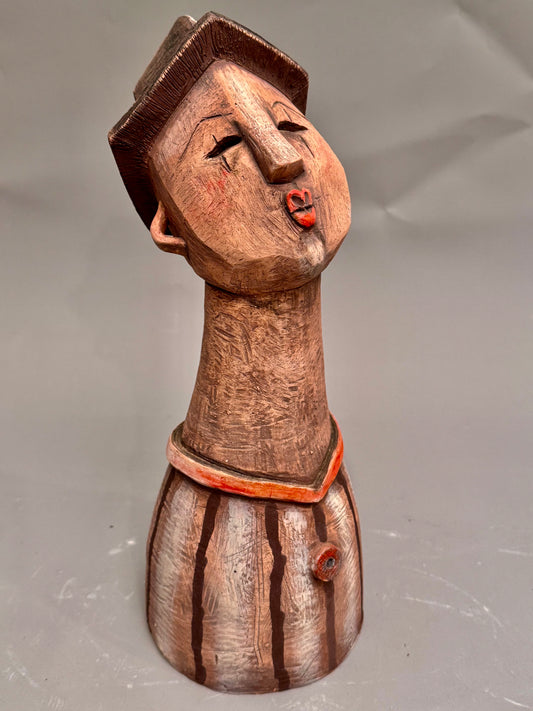 "LOW DOWN BLUES" CERAMIC MIXED MEDIA SCULPTURE