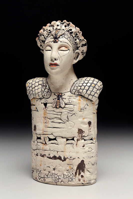 "THE HIVE WITHIN" CERAMIC MIXED MEDIA SCULPTURE