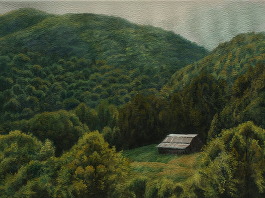 "HOMESTEAD IN THE MORNING" Original Framed Oil on Canvas